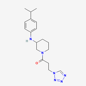 molecular formula C18H26N6O B5035827 N-(4-isopropylphenyl)-1-[3-(1H-tetrazol-1-yl)propanoyl]-3-piperidinamine 