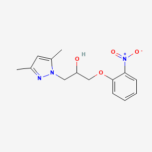 molecular formula C14H17N3O4 B5035861 1-(3,5-dimethyl-1H-pyrazol-1-yl)-3-(2-nitrophenoxy)-2-propanol 