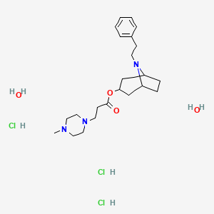 molecular formula C23H42Cl3N3O4 B5035871 8-(2-phenylethyl)-8-azabicyclo[3.2.1]oct-3-yl 3-(4-methyl-1-piperazinyl)propanoate trihydrochloride dihydrate 