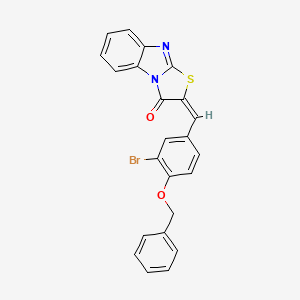molecular formula C23H15BrN2O2S B5035877 2-[4-(benzyloxy)-3-bromobenzylidene][1,3]thiazolo[3,2-a]benzimidazol-3(2H)-one 