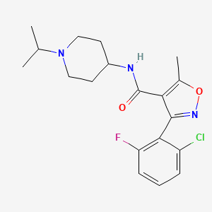 molecular formula C19H23ClFN3O2 B5035898 3-(2-chloro-6-fluorophenyl)-N-(1-isopropyl-4-piperidinyl)-5-methyl-4-isoxazolecarboxamide 