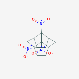 molecular formula C12H11N3O6 B050359 1,5,9-Trinitrobishomopentaprismane CAS No. 121756-92-1