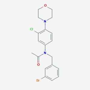 molecular formula C19H20BrClN2O2 B503591 N-(3-bromobenzyl)-N-[3-chloro-4-(4-morpholinyl)phenyl]acetamide 