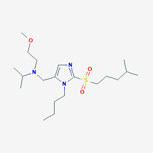 ({1-butyl-2-[(4-methylpentyl)sulfonyl]-1H-imidazol-5-yl}methyl)isopropyl(2-methoxyethyl)amine