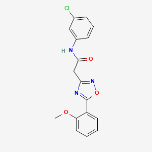 molecular formula C17H14ClN3O3 B5035951 N-(3-chlorophenyl)-2-[5-(2-methoxyphenyl)-1,2,4-oxadiazol-3-yl]acetamide 