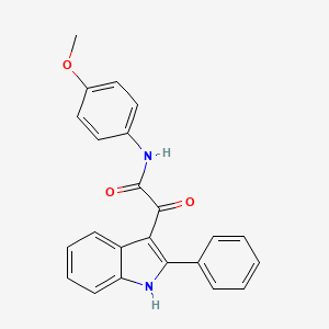 molecular formula C23H18N2O3 B5035962 N-(4-methoxyphenyl)-2-oxo-2-(2-phenyl-1H-indol-3-yl)acetamide 