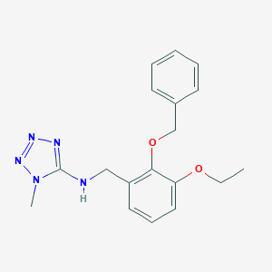 molecular formula C18H21N5O2 B503597 N-[(3-ethoxy-2-phenylmethoxyphenyl)methyl]-1-methyltetrazol-5-amine CAS No. 878425-65-1
