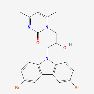 molecular formula C21H19Br2N3O2 B5035973 1-[3-(3,6-dibromo-9H-carbazol-9-yl)-2-hydroxypropyl]-4,6-dimethyl-2(1H)-pyrimidinone 