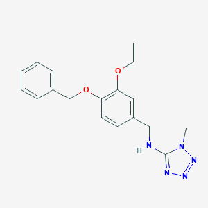 molecular formula C18H21N5O2 B503599 N-[4-(benzyloxy)-3-ethoxybenzyl]-1-methyl-1H-tetrazol-5-amine 