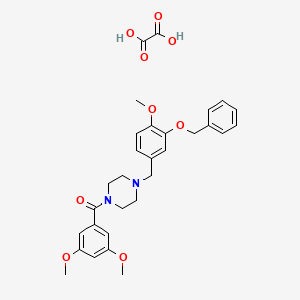 molecular formula C30H34N2O9 B5036002 1-[3-(benzyloxy)-4-methoxybenzyl]-4-(3,5-dimethoxybenzoyl)piperazine oxalate 