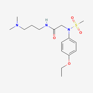 molecular formula C16H27N3O4S B5036031 N~1~-[3-(dimethylamino)propyl]-N~2~-(4-ethoxyphenyl)-N~2~-(methylsulfonyl)glycinamide 