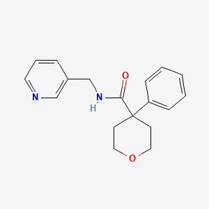 4-phenyl-N-(3-pyridinylmethyl)tetrahydro-2H-pyran-4-carboxamide