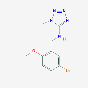 molecular formula C10H12BrN5O B503604 N-(5-bromo-2-methoxybenzyl)-1-methyl-1H-tetrazol-5-amine 