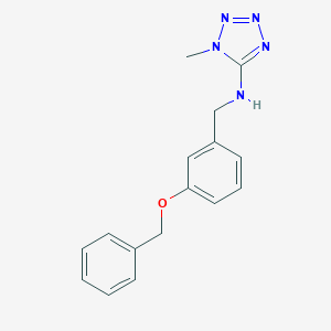 molecular formula C16H17N5O B503605 N-[3-(benzyloxy)benzyl]-1-methyl-1H-tetrazol-5-amine 