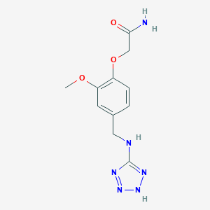 molecular formula C11H14N6O3 B503610 2-{2-methoxy-4-[(1H-tetrazol-5-ylamino)methyl]phenoxy}acetamide CAS No. 861434-53-9