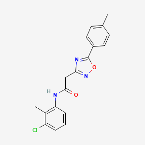 molecular formula C18H16ClN3O2 B5036105 N-(3-chloro-2-methylphenyl)-2-[5-(4-methylphenyl)-1,2,4-oxadiazol-3-yl]acetamide 