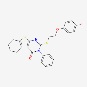 molecular formula C24H21FN2O2S2 B5036106 2-{[2-(4-fluorophenoxy)ethyl]thio}-3-phenyl-5,6,7,8-tetrahydro[1]benzothieno[2,3-d]pyrimidin-4(3H)-one 