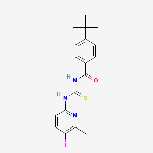 molecular formula C18H20IN3OS B5036138 4-tert-butyl-N-{[(5-iodo-6-methyl-2-pyridinyl)amino]carbonothioyl}benzamide 