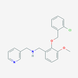 1-{2-[(2-chlorobenzyl)oxy]-3-methoxyphenyl}-N-(pyridin-3-ylmethyl)methanamine