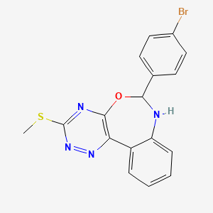 molecular formula C17H13BrN4OS B5036160 6-(4-bromophenyl)-3-(methylthio)-6,7-dihydro[1,2,4]triazino[5,6-d][3,1]benzoxazepine 