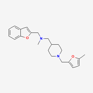 molecular formula C22H28N2O2 B5036162 (1-benzofuran-2-ylmethyl)methyl({1-[(5-methyl-2-furyl)methyl]-4-piperidinyl}methyl)amine 