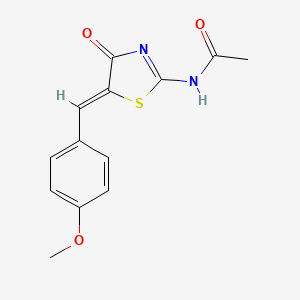 N-[5-(4-methoxybenzylidene)-4-oxo-1,3-thiazolidin-2-ylidene]acetamide