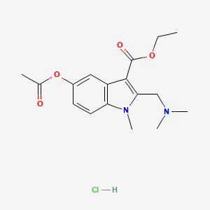 molecular formula C17H23ClN2O4 B5036219 ethyl 5-(acetyloxy)-2-[(dimethylamino)methyl]-1-methyl-1H-indole-3-carboxylate hydrochloride 
