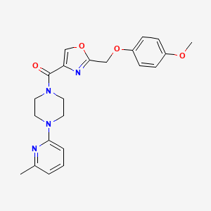 molecular formula C22H24N4O4 B5036226 1-({2-[(4-methoxyphenoxy)methyl]-1,3-oxazol-4-yl}carbonyl)-4-(6-methyl-2-pyridinyl)piperazine 