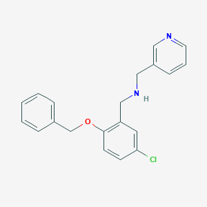molecular formula C20H19ClN2O B503624 1-[2-(benzyloxy)-5-chlorophenyl]-N-(pyridin-3-ylmethyl)methanamine 