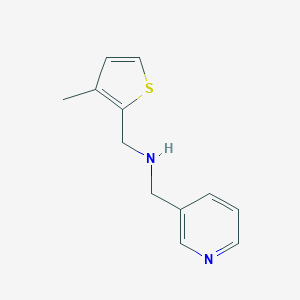 molecular formula C12H14N2S B503625 1-(3-methylthiophen-2-yl)-N-(pyridin-3-ylmethyl)methanamine CAS No. 712289-95-7