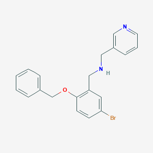 molecular formula C20H19BrN2O B503626 1-[2-(benzyloxy)-5-bromophenyl]-N-(pyridin-3-ylmethyl)methanamine 
