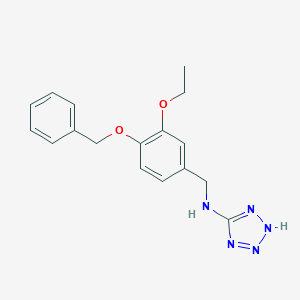 molecular formula C17H19N5O2 B503627 N-[4-(benzyloxy)-3-ethoxybenzyl]-1H-tetrazol-5-amine 
