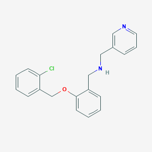 molecular formula C20H19ClN2O B503628 N-{2-[(2-chlorobenzyl)oxy]benzyl}-N-(3-pyridinylmethyl)amine 