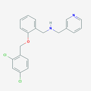 molecular formula C20H18Cl2N2O B503629 1-{2-[(2,4-dichlorobenzyl)oxy]phenyl}-N-(pyridin-3-ylmethyl)methanamine 