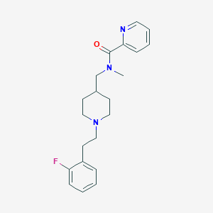 molecular formula C21H26FN3O B5036300 N-({1-[2-(2-fluorophenyl)ethyl]-4-piperidinyl}methyl)-N-methyl-2-pyridinecarboxamide 