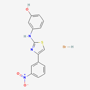 3-{[4-(3-nitrophenyl)-1,3-thiazol-2-yl]amino}phenol hydrobromide