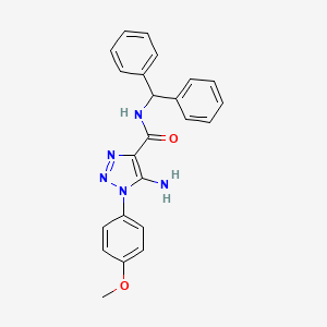 molecular formula C23H21N5O2 B5036313 5-amino-N-(diphenylmethyl)-1-(4-methoxyphenyl)-1H-1,2,3-triazole-4-carboxamide 