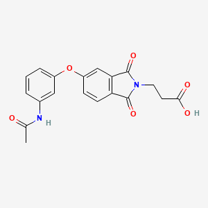 molecular formula C19H16N2O6 B5036315 3-{5-[3-(acetylamino)phenoxy]-1,3-dioxo-1,3-dihydro-2H-isoindol-2-yl}propanoic acid 