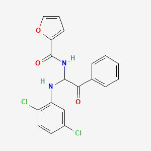 molecular formula C19H14Cl2N2O3 B5036322 N-{1-[(2,5-dichlorophenyl)amino]-2-oxo-2-phenylethyl}-2-furamide 