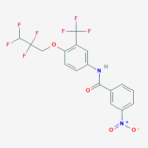 molecular formula C17H11F7N2O4 B5036331 3-nitro-N-[4-(2,2,3,3-tetrafluoropropoxy)-3-(trifluoromethyl)phenyl]benzamide 