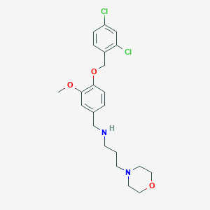 molecular formula C22H28Cl2N2O3 B503634 N-{4-[(2,4-dichlorobenzyl)oxy]-3-methoxybenzyl}-3-(morpholin-4-yl)propan-1-amine 