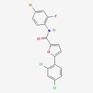 molecular formula C17H9BrCl2FNO2 B5036348 N-(4-bromo-2-fluorophenyl)-5-(2,4-dichlorophenyl)-2-furamide 