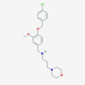 molecular formula C22H29ClN2O3 B503636 N-{4-[(4-chlorobenzyl)oxy]-3-methoxybenzyl}-3-(morpholin-4-yl)propan-1-amine 
