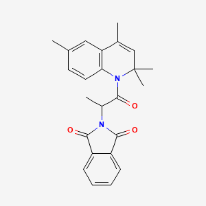 molecular formula C24H24N2O3 B5036361 2-[1-methyl-2-oxo-2-(2,2,4,6-tetramethyl-1(2H)-quinolinyl)ethyl]-1H-isoindole-1,3(2H)-dione 