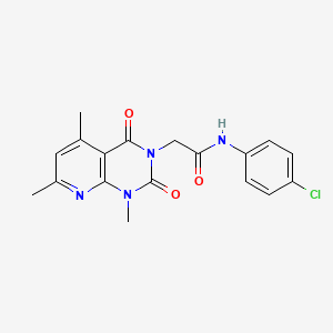 molecular formula C18H17ClN4O3 B5036367 N-(4-chlorophenyl)-2-(1,5,7-trimethyl-2,4-dioxo-1,4-dihydropyrido[2,3-d]pyrimidin-3(2H)-yl)acetamide 