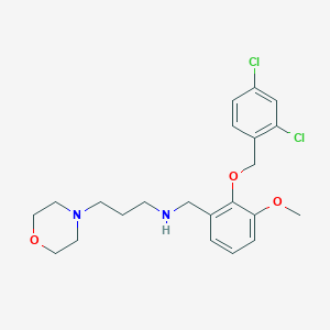 molecular formula C22H28Cl2N2O3 B503637 N-{2-[(2,4-dichlorobenzyl)oxy]-3-methoxybenzyl}-3-(morpholin-4-yl)propan-1-amine 