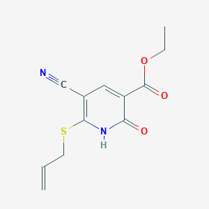 molecular formula C12H12N2O3S B5036379 ethyl 6-(allylthio)-5-cyano-2-hydroxynicotinate 
