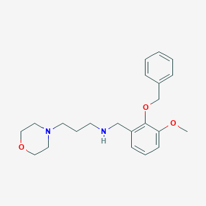 molecular formula C22H30N2O3 B503638 N-[2-(benzyloxy)-3-methoxybenzyl]-3-(morpholin-4-yl)propan-1-amine 