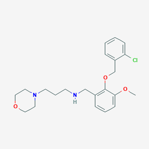 molecular formula C22H29ClN2O3 B503640 N-{2-[(2-chlorobenzyl)oxy]-3-methoxybenzyl}-3-(morpholin-4-yl)propan-1-amine 