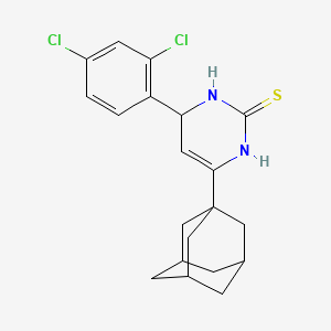 molecular formula C20H22Cl2N2S B5036409 6-(1-adamantyl)-4-(2,4-dichlorophenyl)-3,4-dihydro-2(1H)-pyrimidinethione 